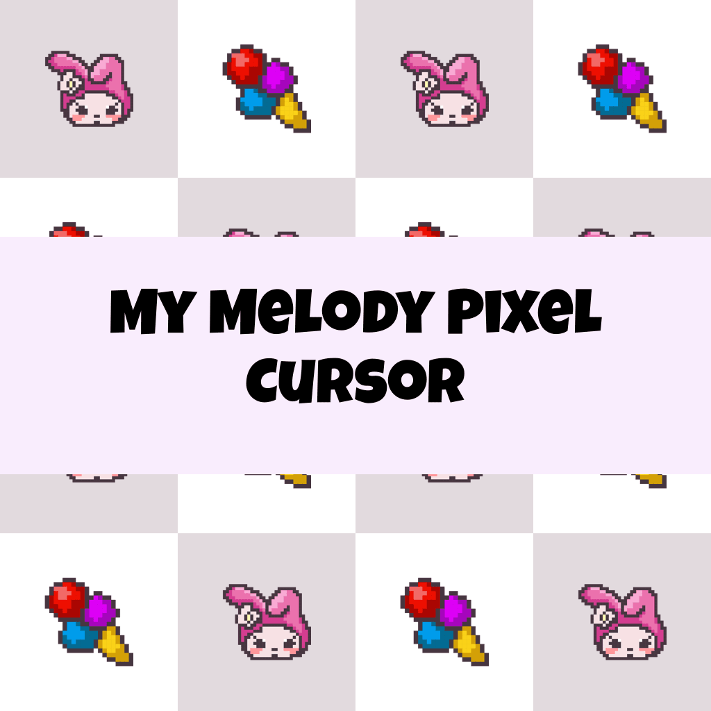 Preview My Melody Pixel cursor custom cursor pack